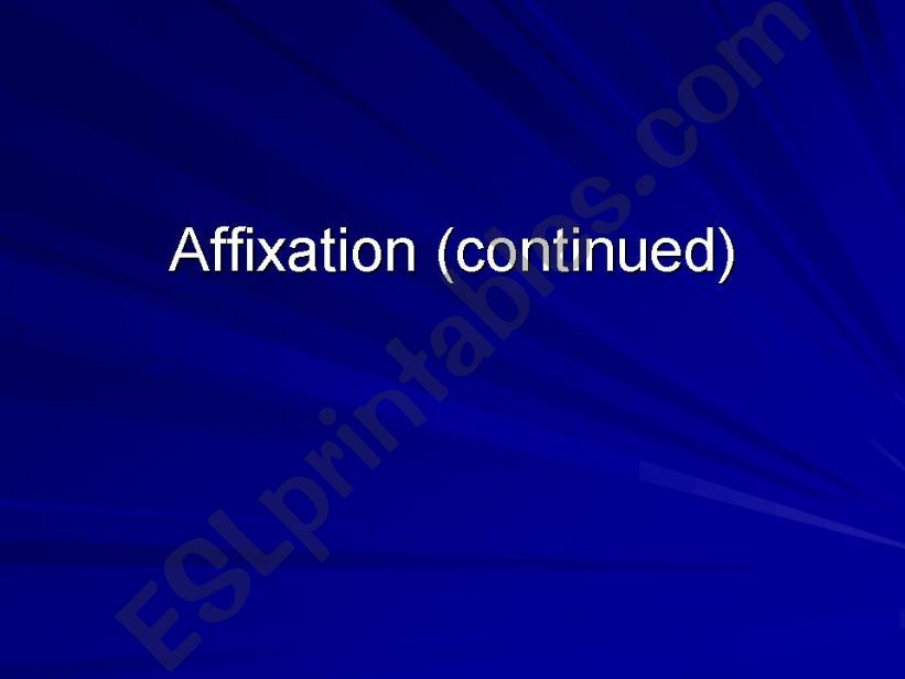 Affixation powerpoint