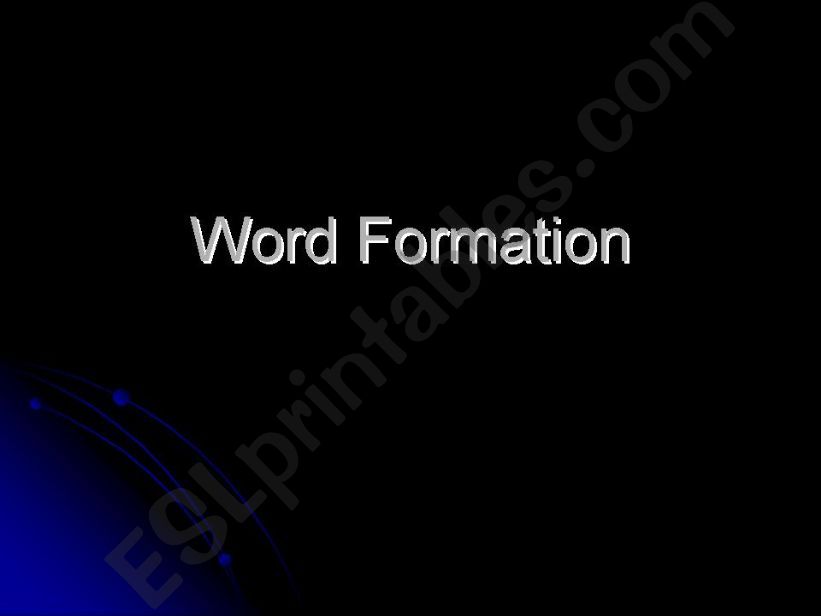 Word Formation powerpoint