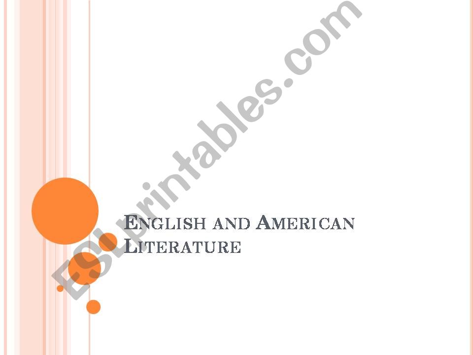 English and American Literature