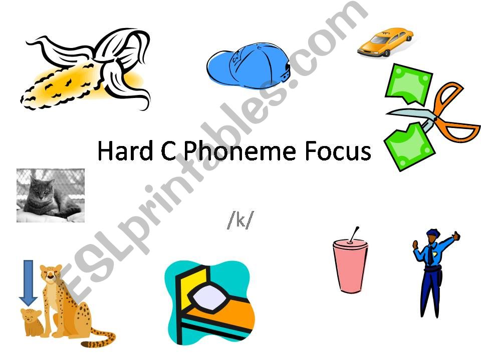 Hard C Phoneme Focus with sound CVC words 