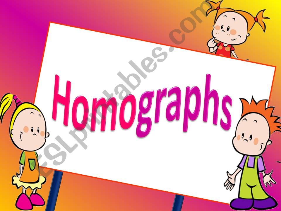 Homographs powerpoint