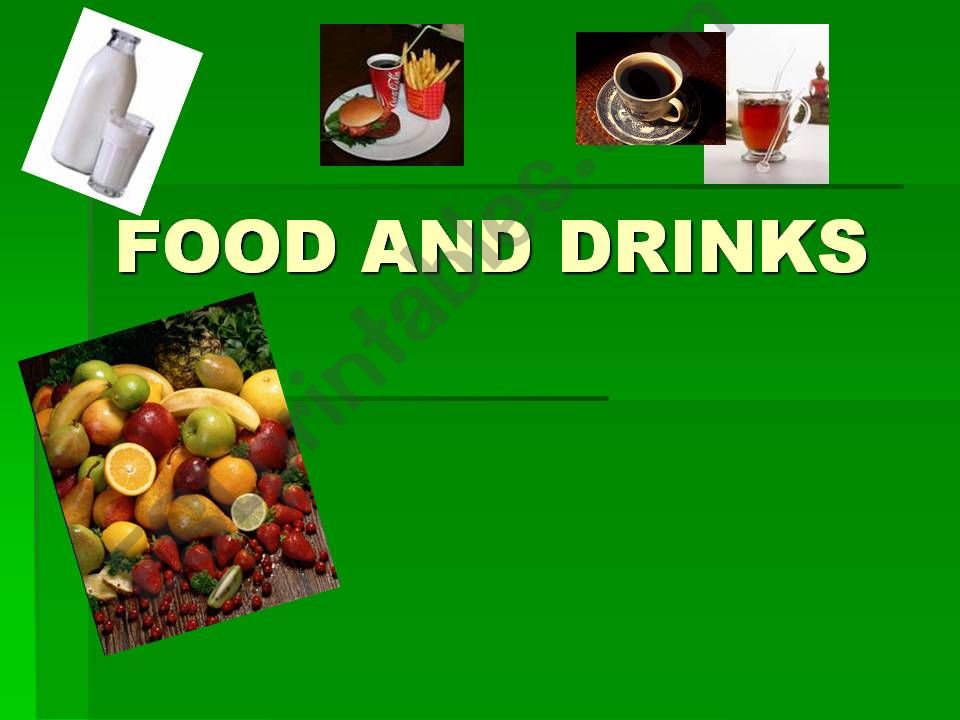 Food and Drinks Exercises powerpoint