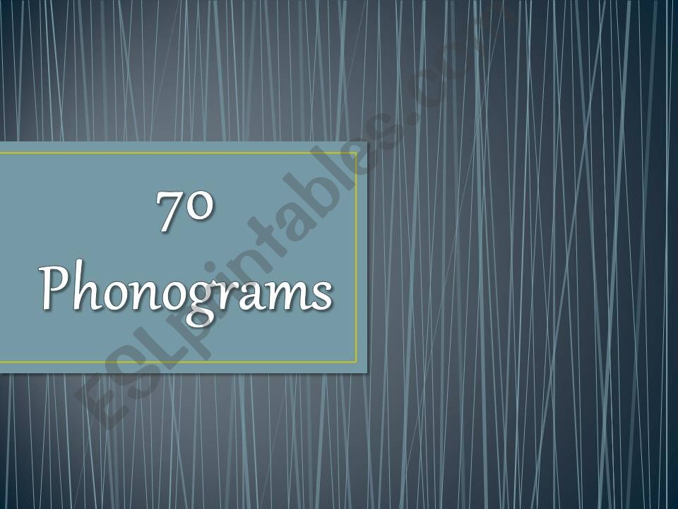 70 Phonoograms powerpoint