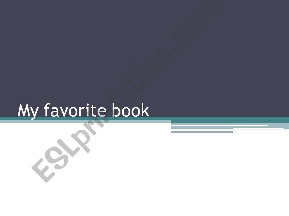My favourite book powerpoint