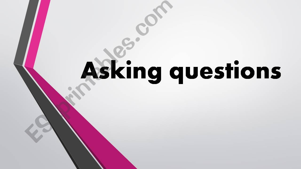 Asking questions powerpoint