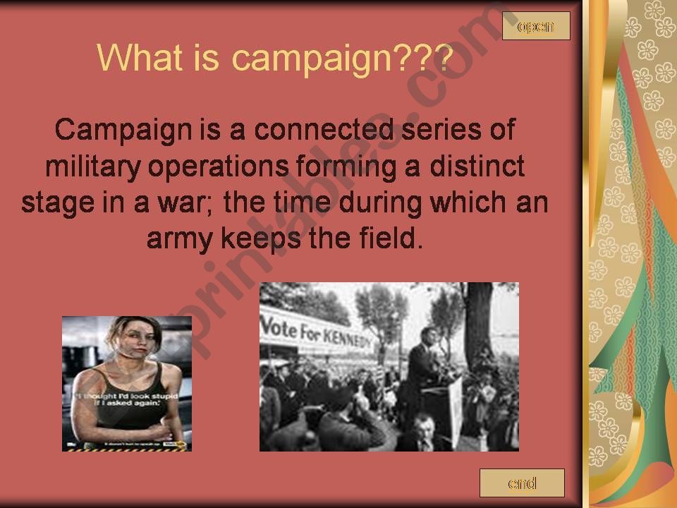 campaign for crisis  powerpoint