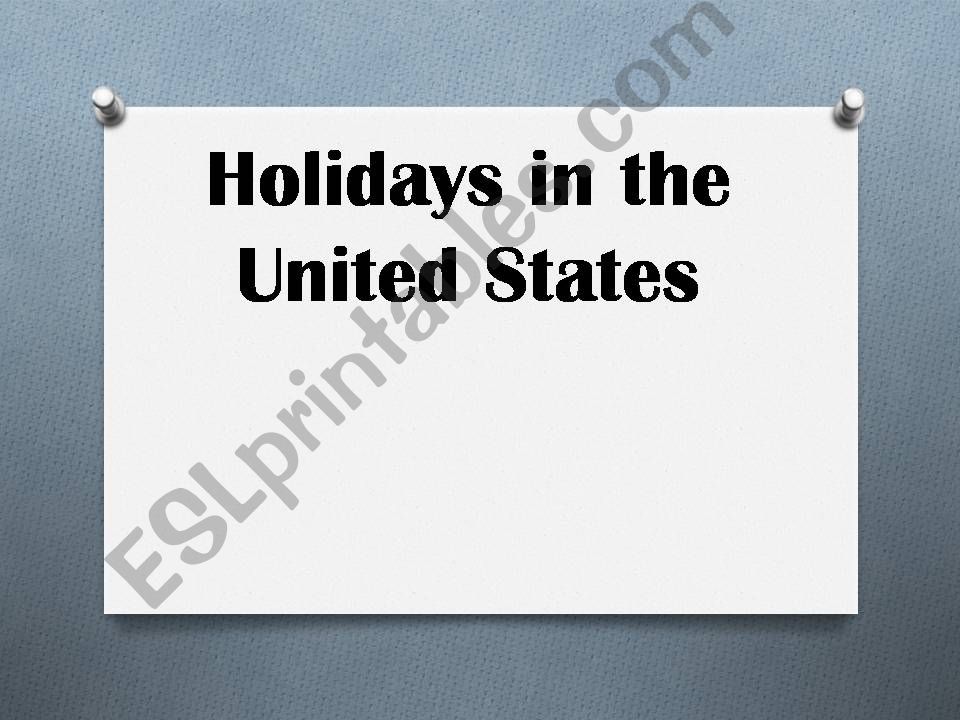 Holidays USA powerpoint