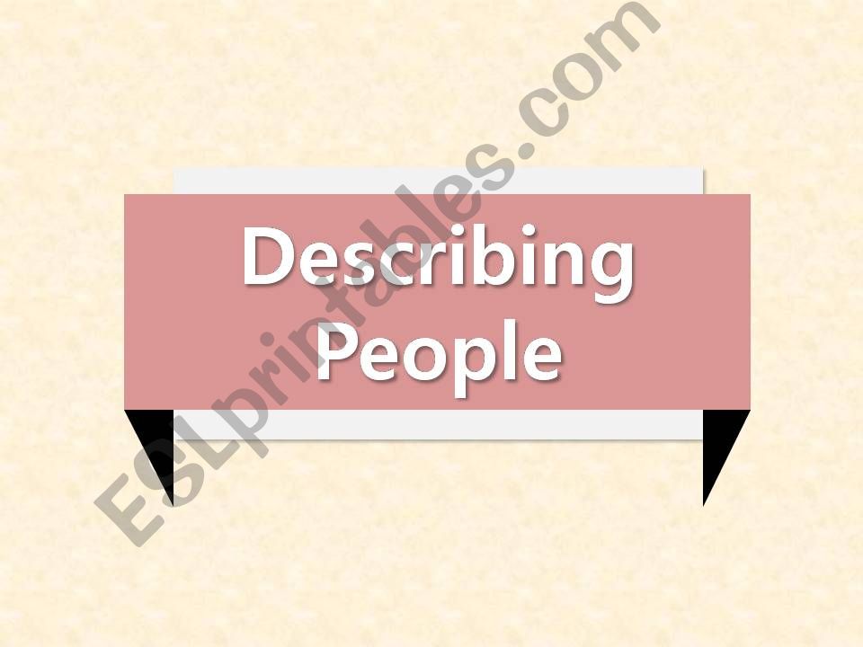 describing people powerpoint