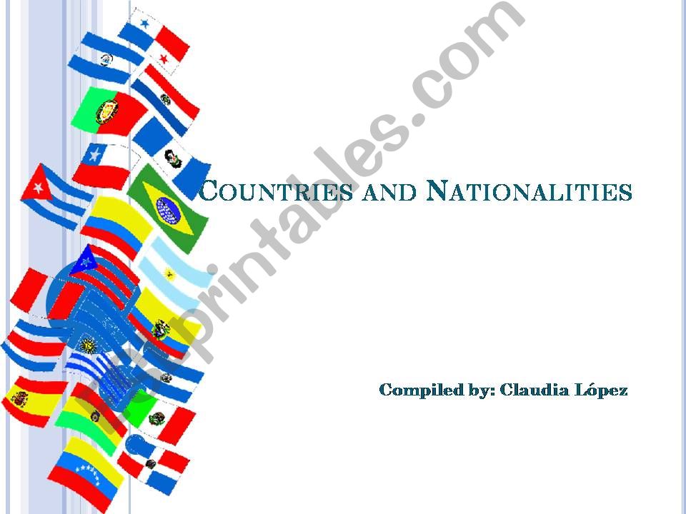 Countries and Nationalities  powerpoint