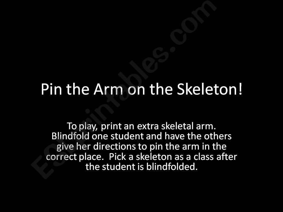 Pin the Arm on the Skeleton powerpoint