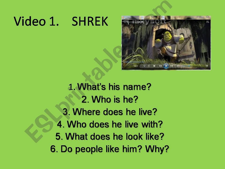 Shrek Quiz powerpoint