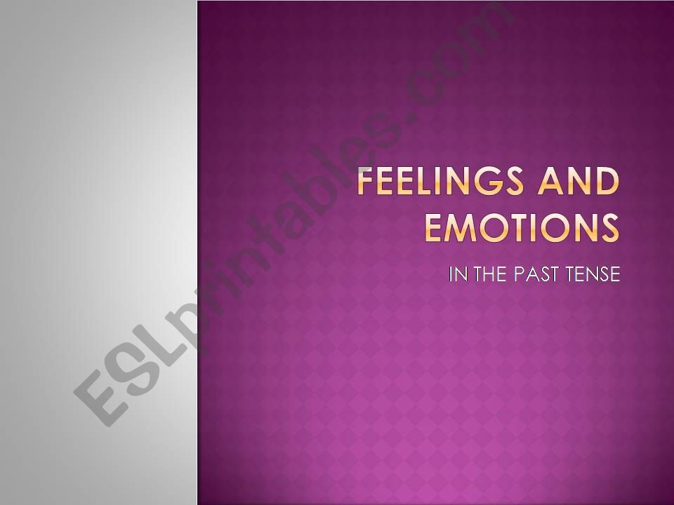 feelings and emotions  powerpoint