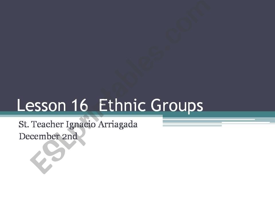 Chilean ethnic groups powerpoint