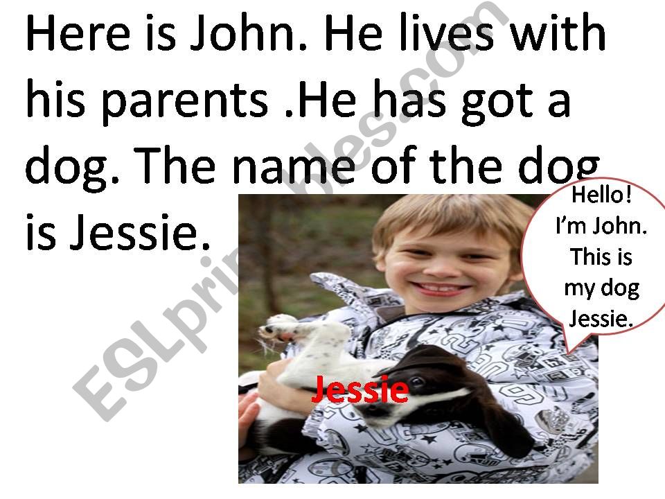 John and His Dog powerpoint