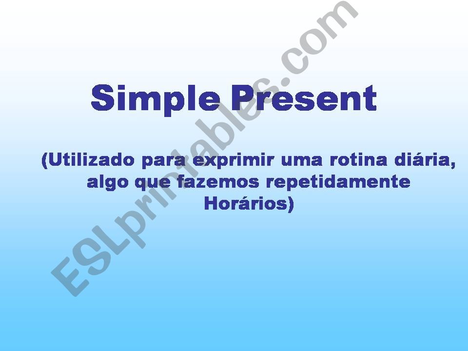 Simple Present powerpoint