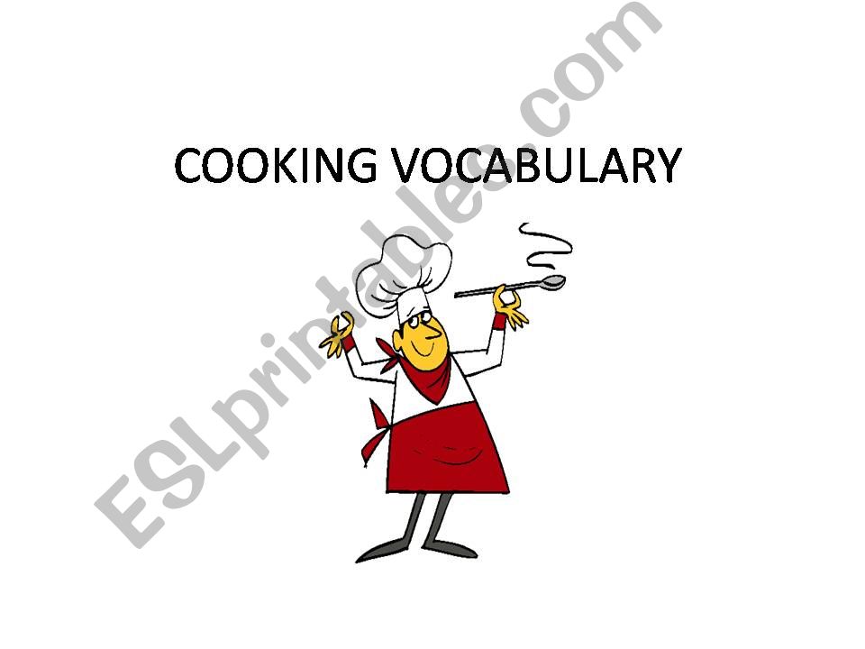 Cooking vocabulary powerpoint