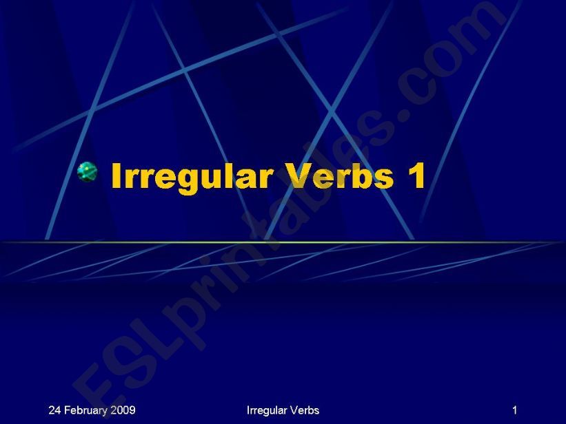 irregular verbs 1 powerpoint