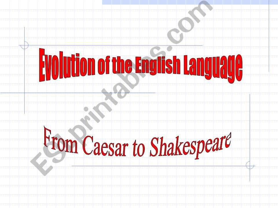 Evolution of English Language powerpoint