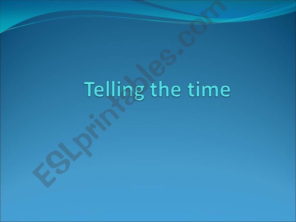 telling the time powerpoint