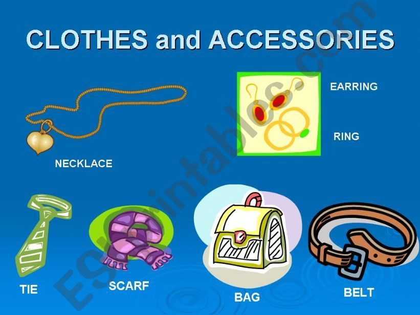 CLOTHES AND ACCESSORIES II powerpoint