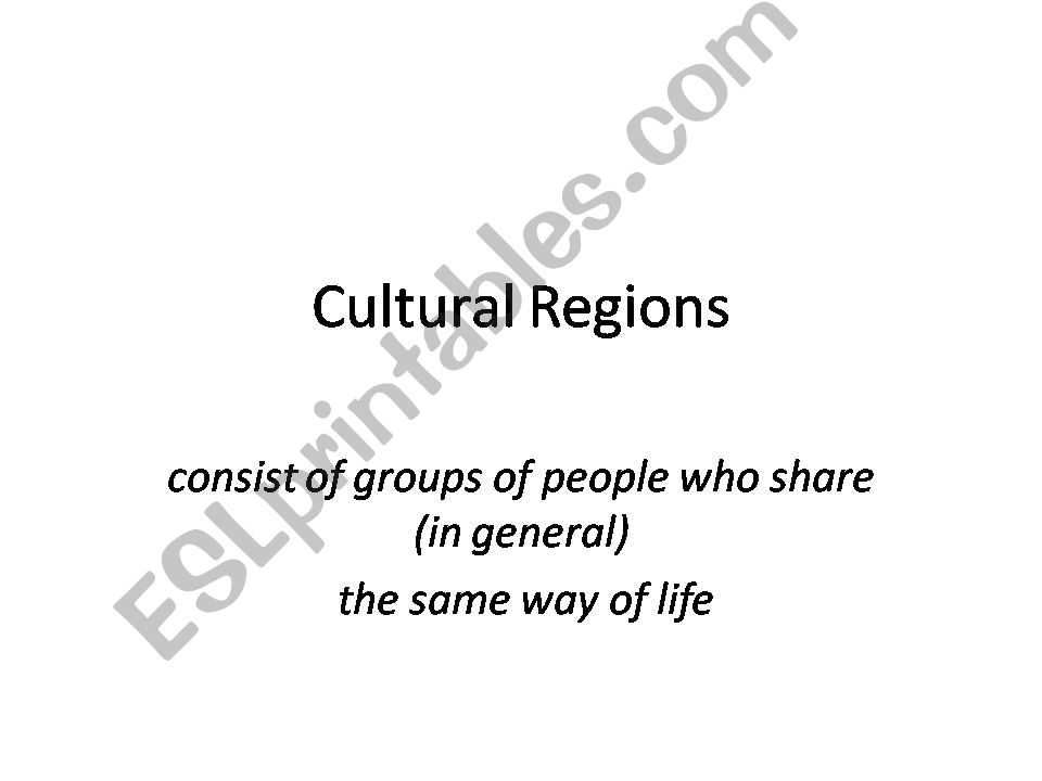 World Cultural Regions powerpoint