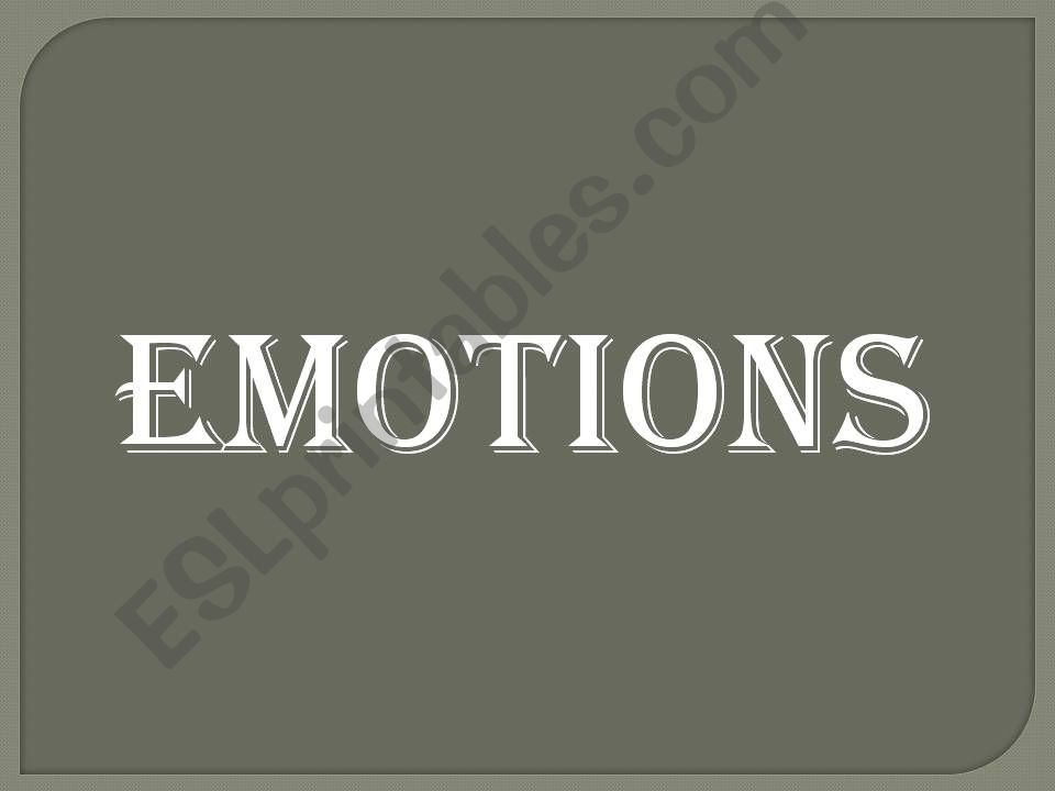 Emotions powerpoint