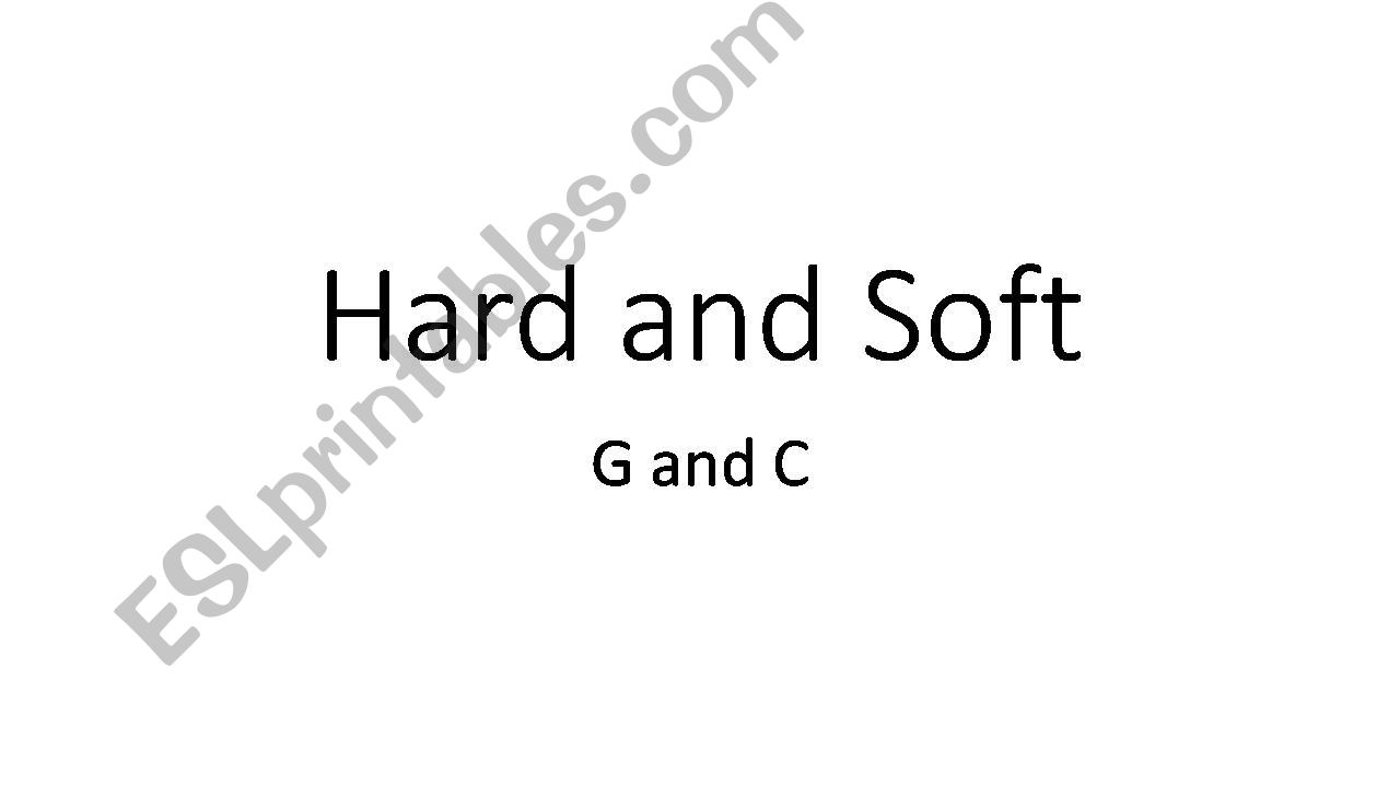 Sounds of G and C powerpoint