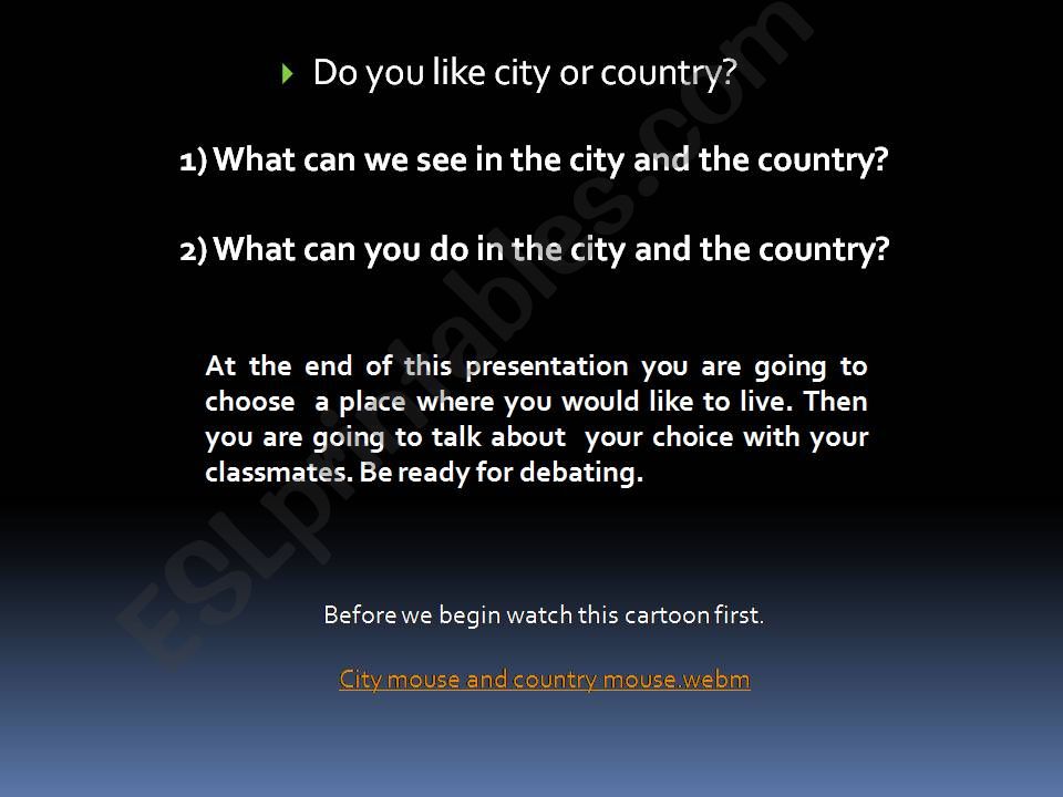 city or country powerpoint