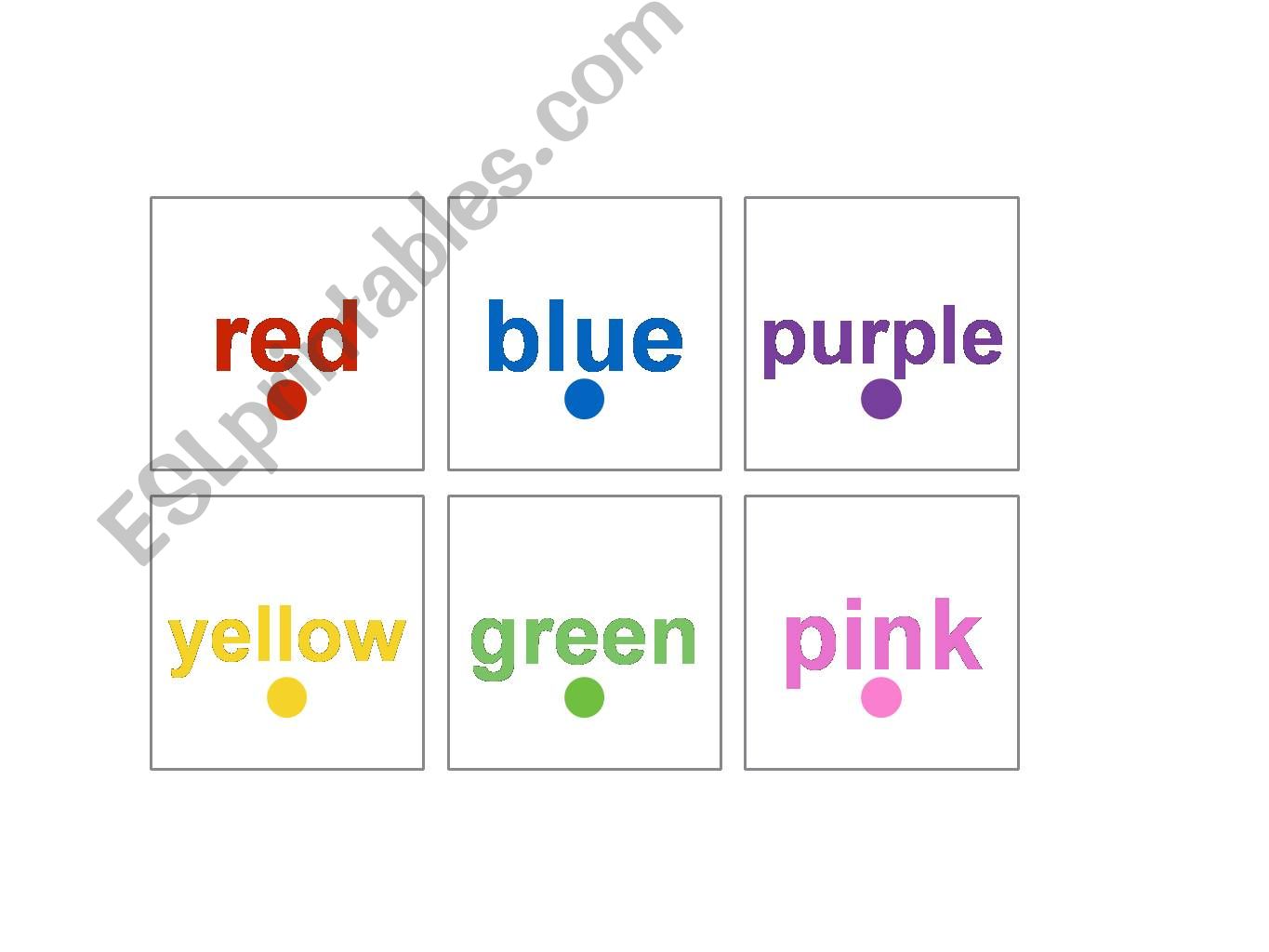 Colour Flash-cards (+ memory game)