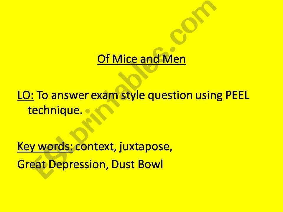 Of Mice and Men powerpoint