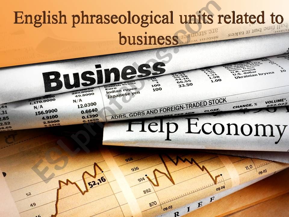 phraseological units related to business