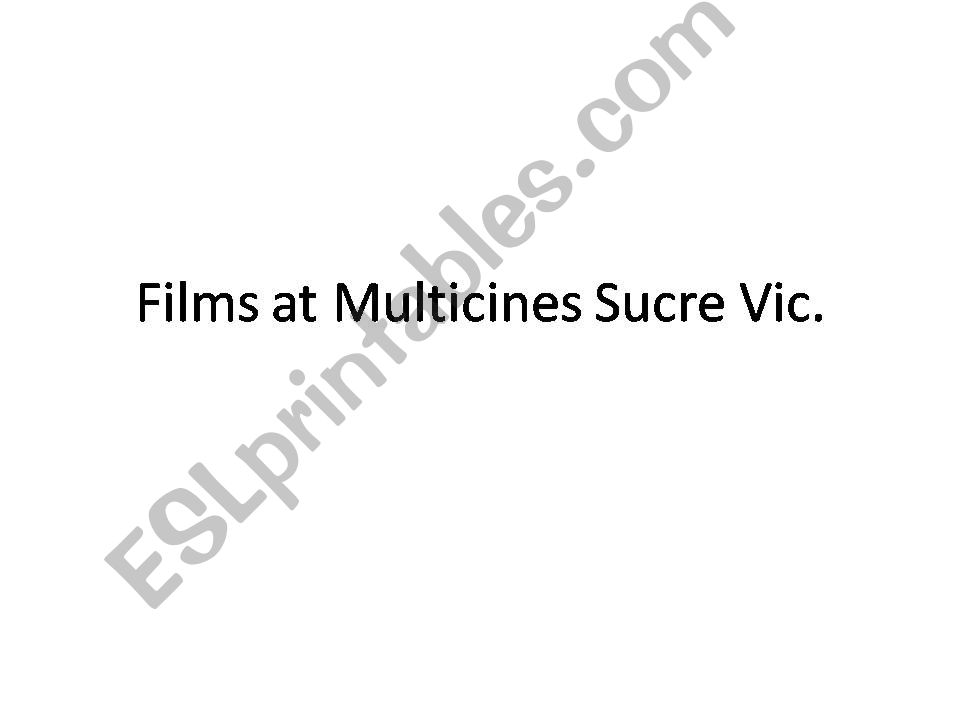 Films genres in Multicines Sucre Vic