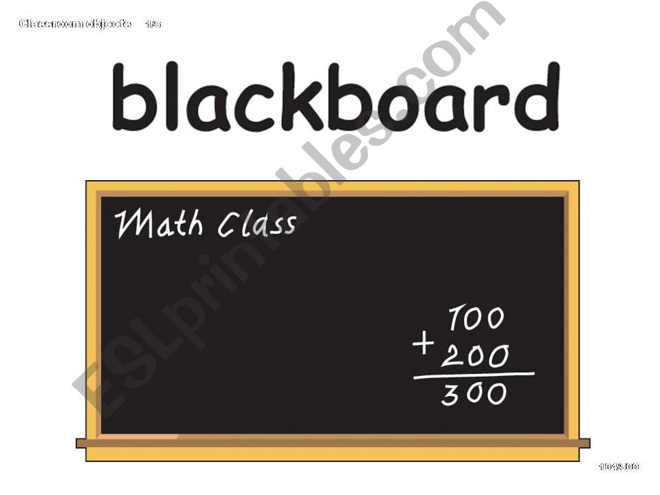 Classroom objects powerpoint