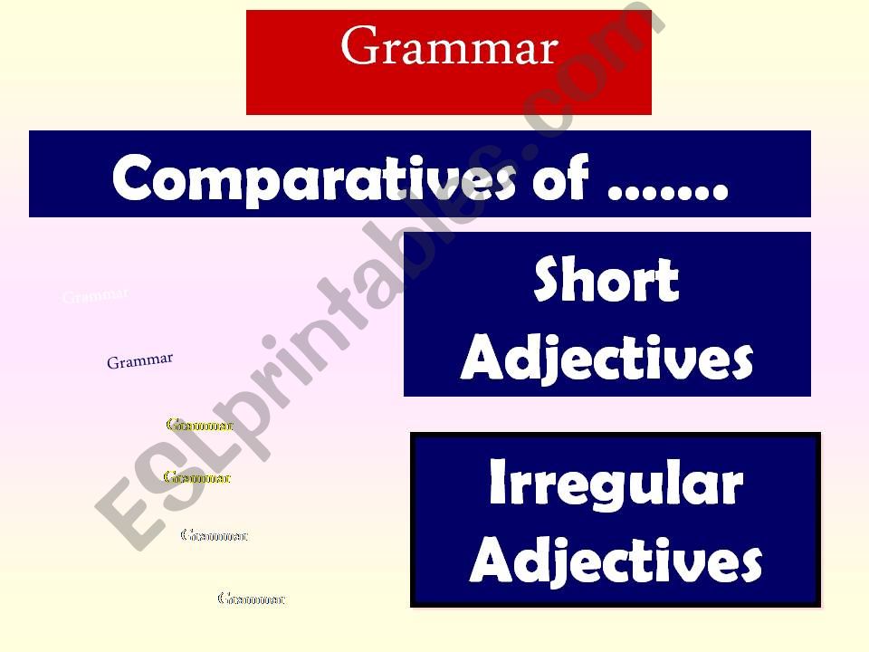 Short Comparatives  powerpoint