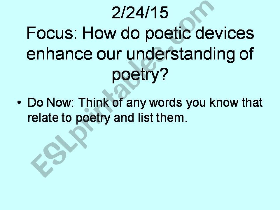 POetic Devices powerpoint