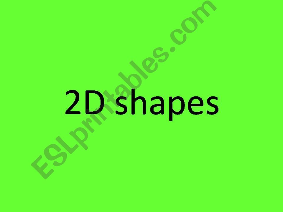 2D Shapes powerpoint