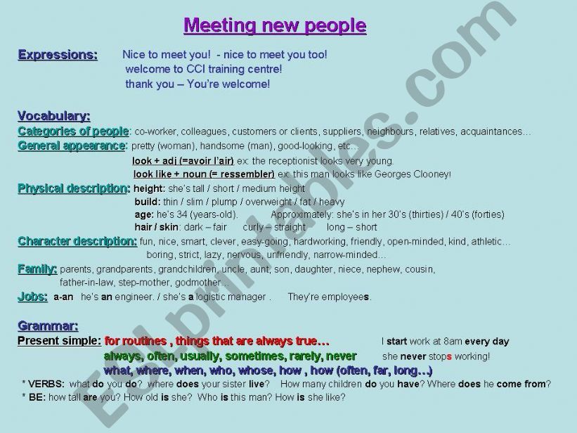 meeting new people powerpoint