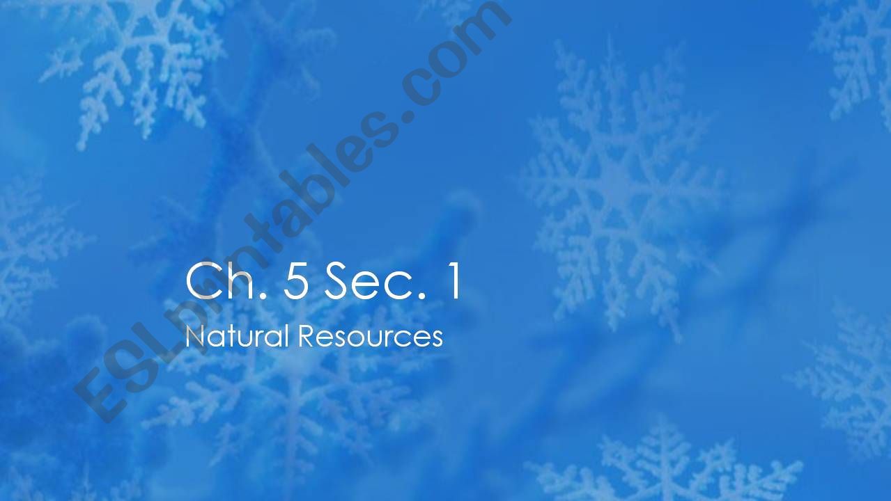 Natural Resources powerpoint