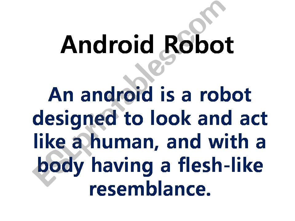Robot Type Lesson powerpoint