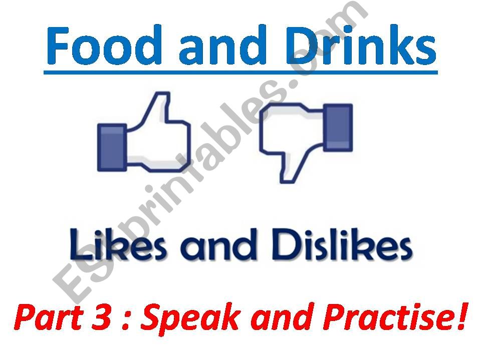 Food Likes and Dislikes PRACTISE SPEAKING Questions and Answers with YOU and I Part 3