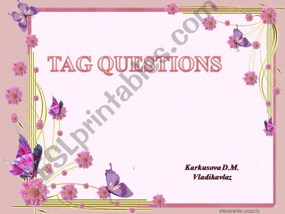 Tag-questions powerpoint