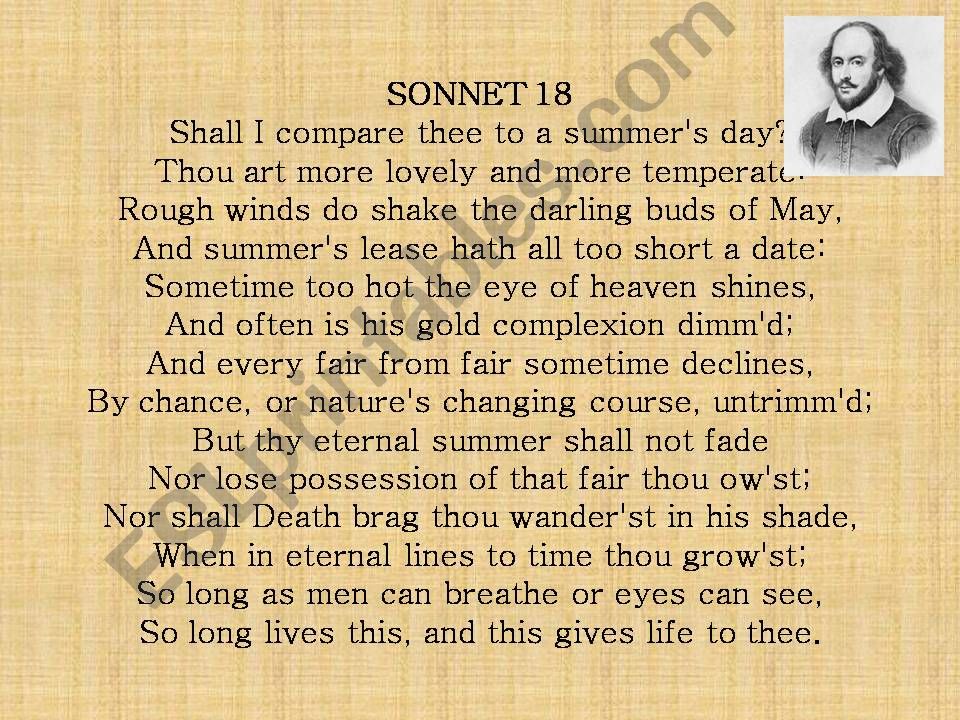 Sonnet 18 powerpoint