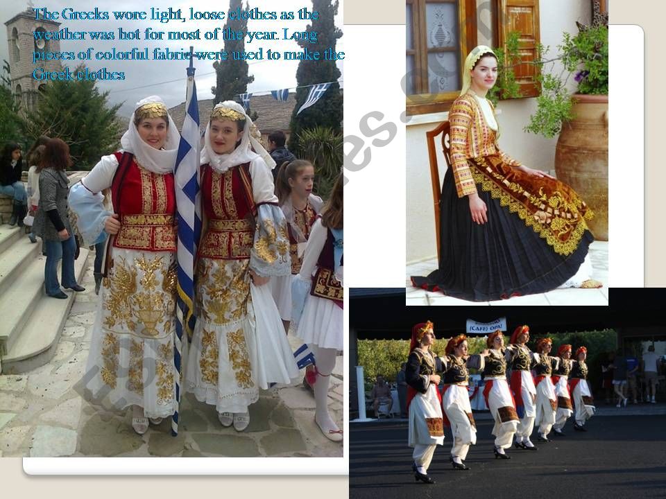 Traditional clothes.Brazil.Spain.Greece 