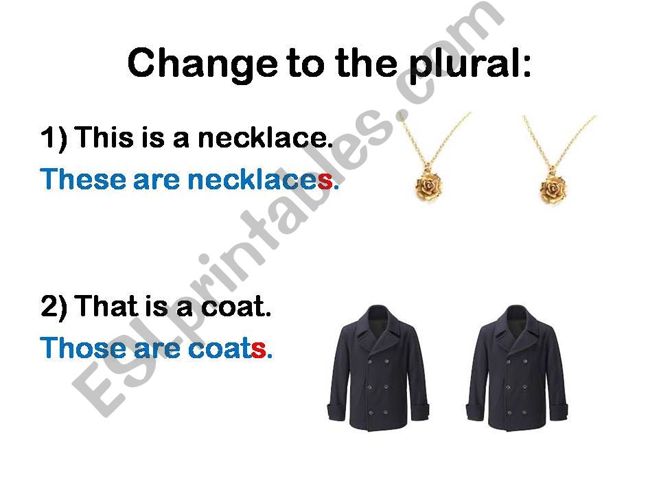 plurals and clothes powerpoint