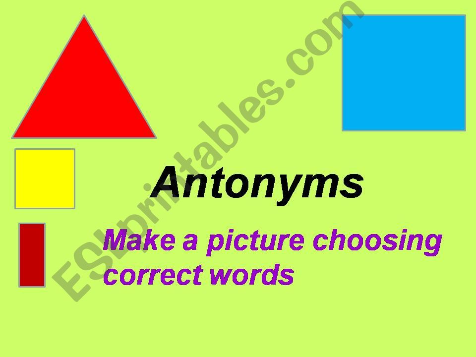 Antonyms powerpoint