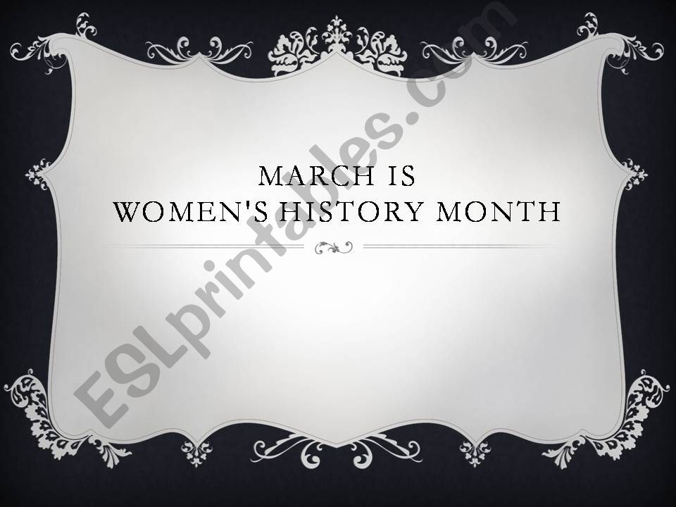 Womens History Month powerpoint