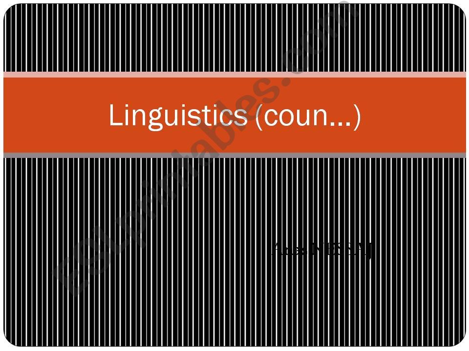 Introduction to linguistics 2 powerpoint