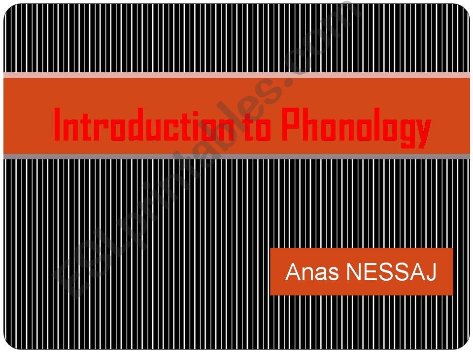 Introduction to phonology powerpoint