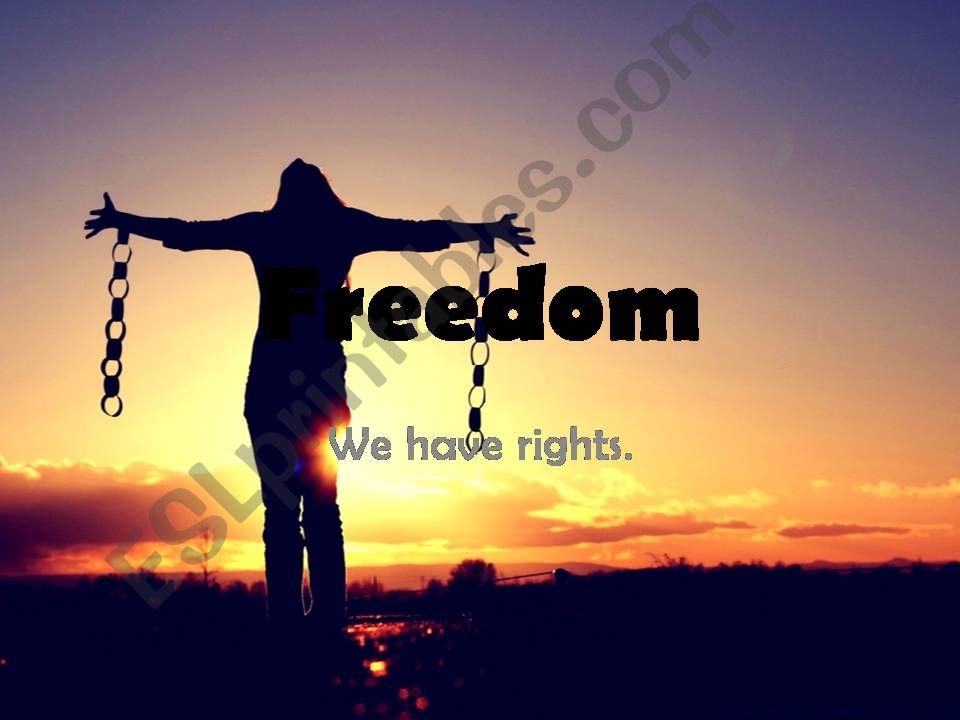 ESL English PowerPoints Introduction to Basic Freedoms