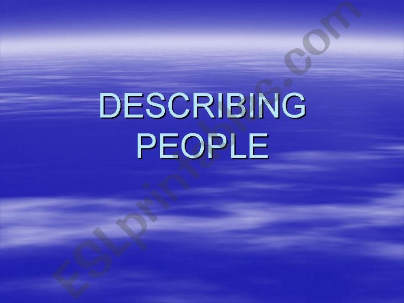 Describing People powerpoint